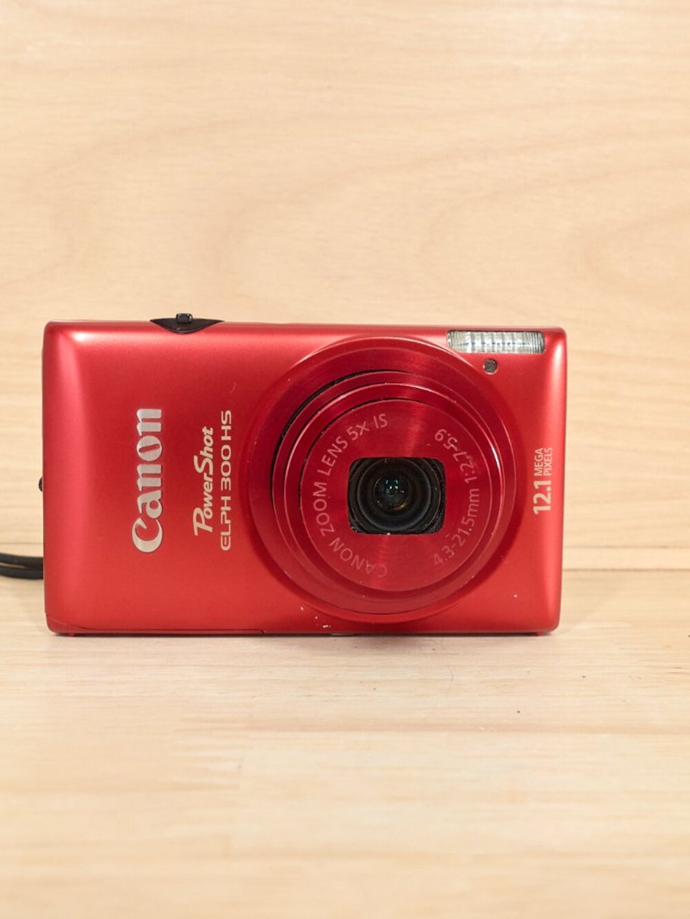 Canon PowerShot ELPH 300 HS Digital Camera Red 12.1MP Tested